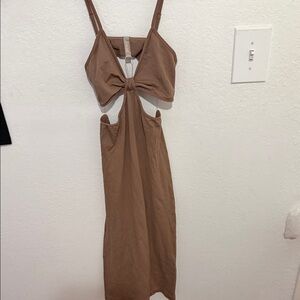 Charlotte Russe Brown Backless Dress